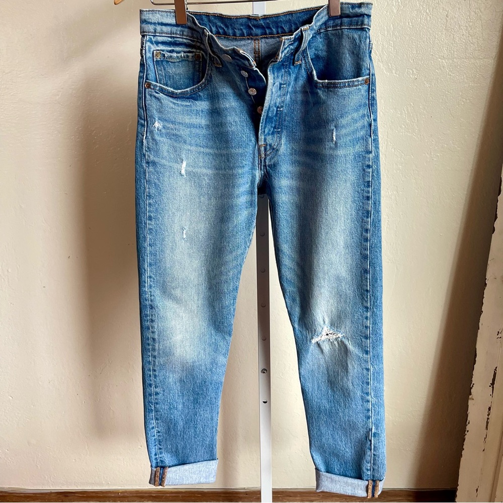 Levi’s 501 Button Fly Straight Jeans Women’s Size 26x 30
